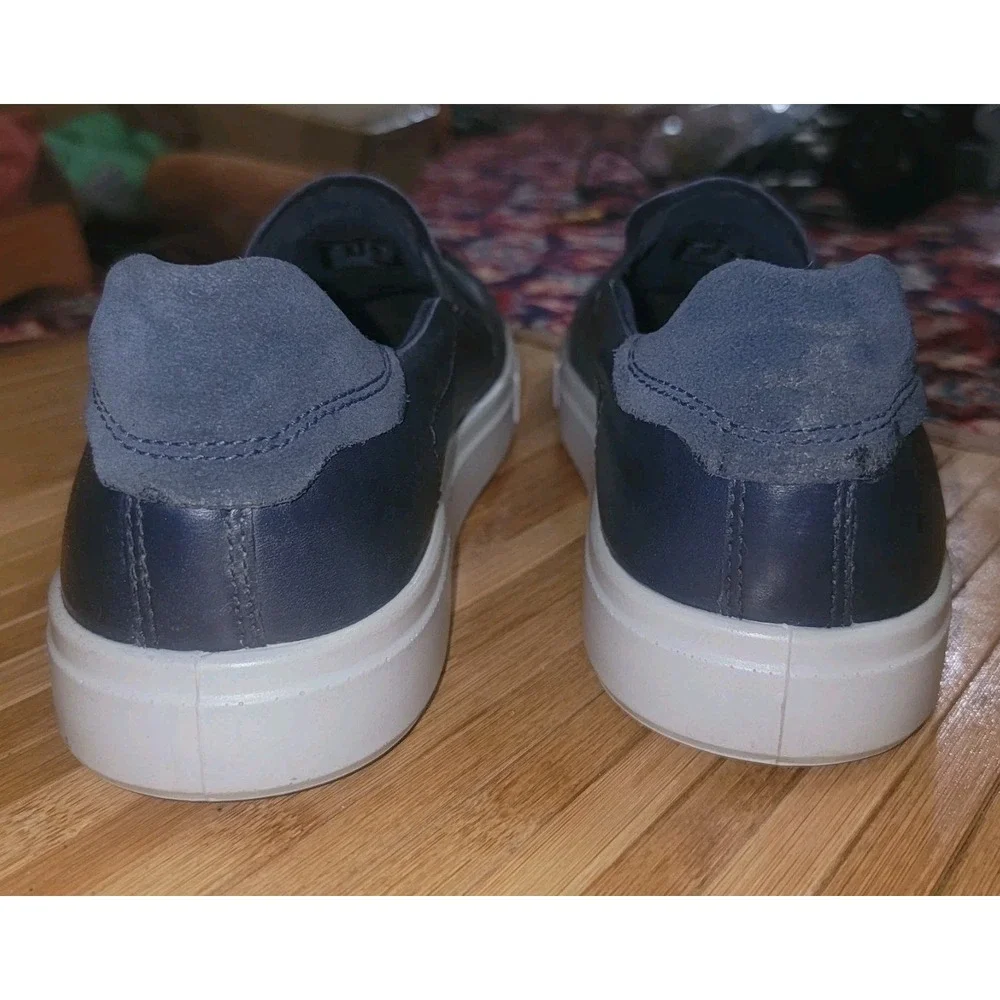 Men's Slip-On Leather Sneaker ECCO Collin 2.0 DANISH Design Navy Blue EU 43, 10